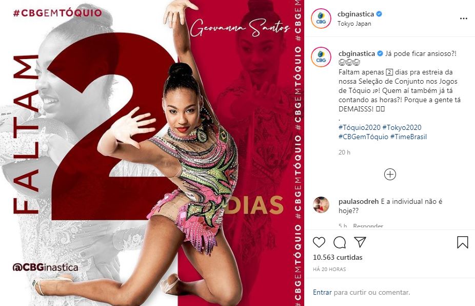 Foto: Divulgação/@cbginastica