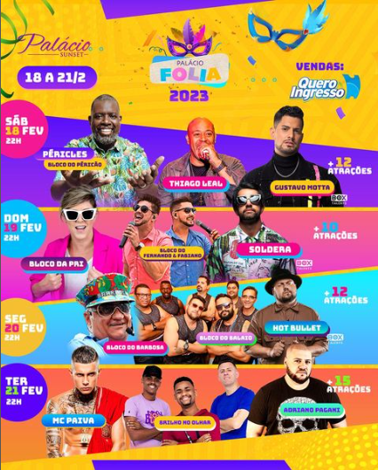 Divulgação/Instagram Palácio Folia